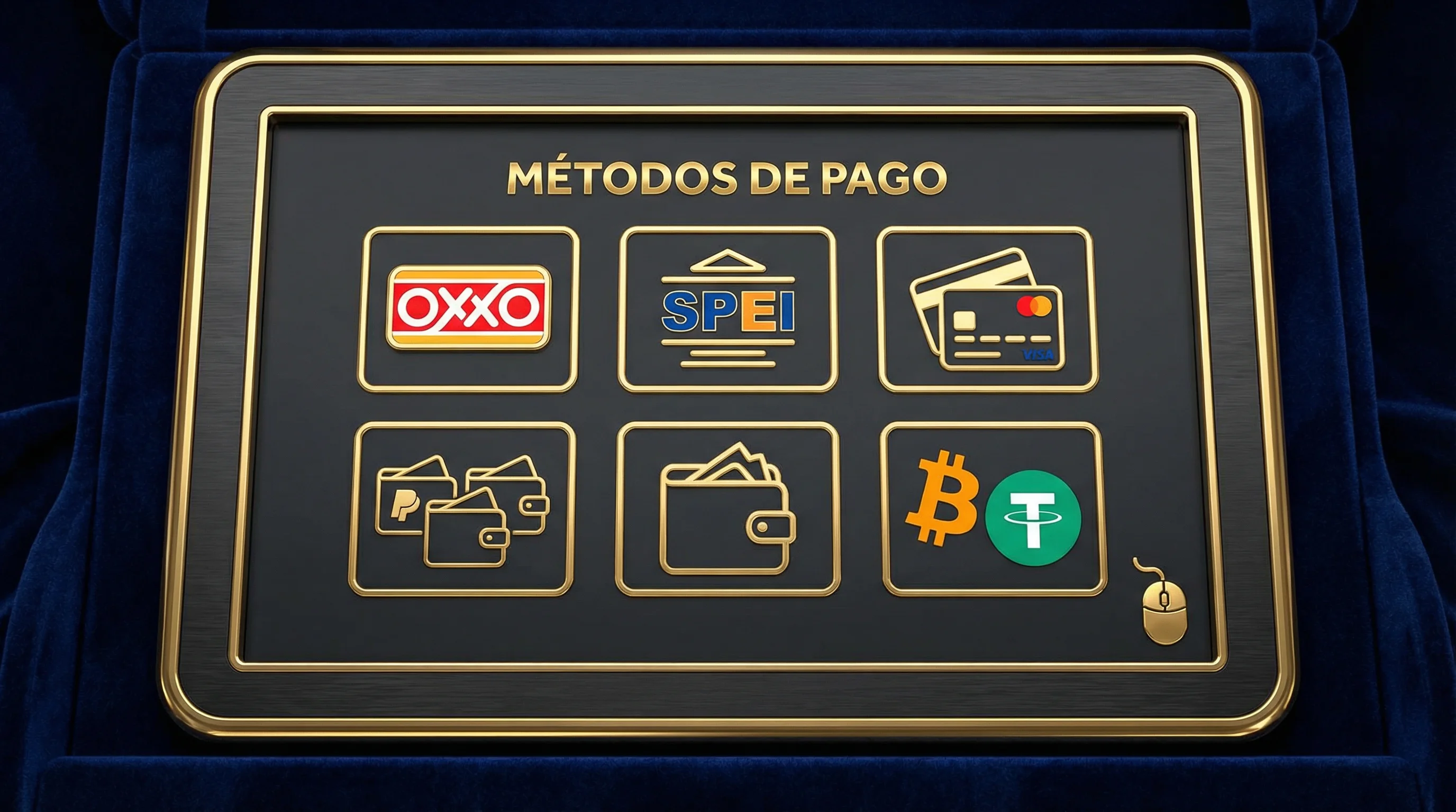 Métodos de pago OXXO SPEI tarjetas criptomonedas México